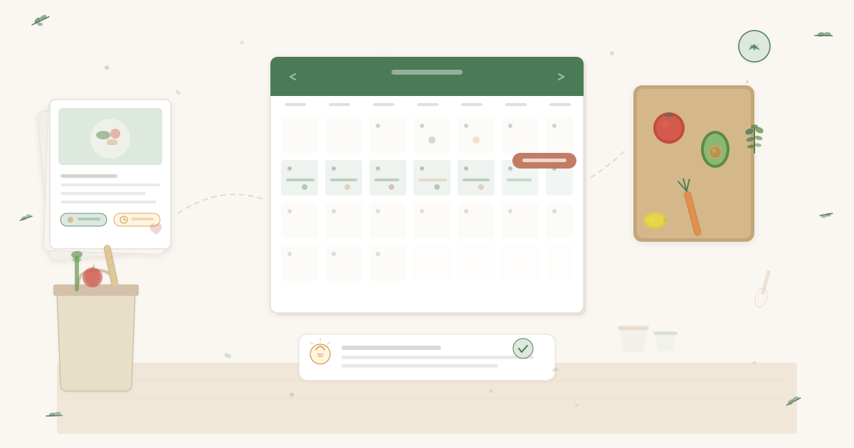 Een keukentafel met een simpel weekmenu op een notitieblok, een pen en een kop koffie